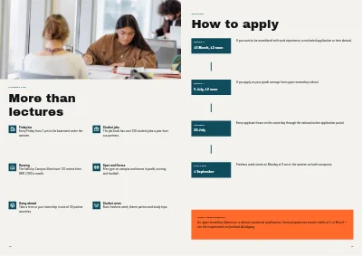 Pages 18–19 of Programme brochure for a business academy – 20 pages