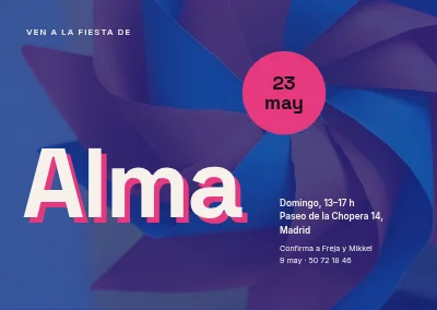 Fiesta del nombre — molinillo azul riso