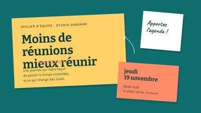 Page 1 de Atelier d’équipe — moins de réunions, de meilleures réunions