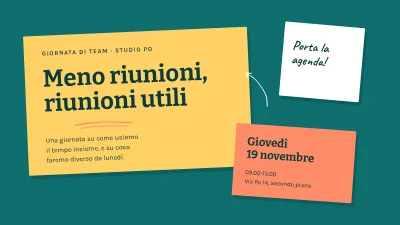 Workshop di team — meno riunioni, ma migliori
