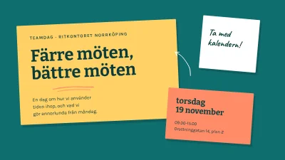 Sida 1 av Teamworkshop — färre, bättre möten