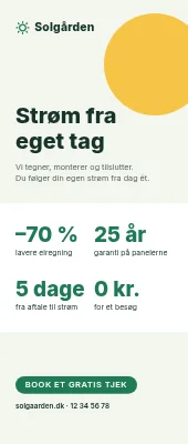 Roll-up til solcellefirma — strøm fra eget tag
