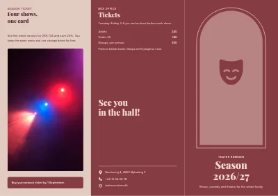 Theatre season programme