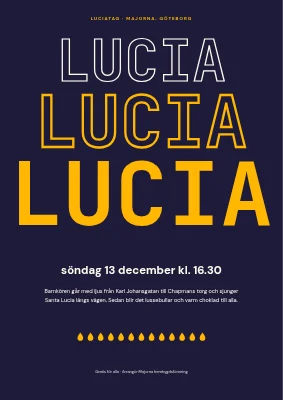 Luciatåg — LUCIA i tre steg
