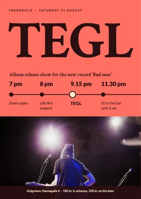 Rock concert in Fredericia — the night as a timeline