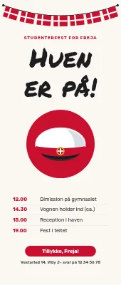 Roll-up til studenterfest — huen er på