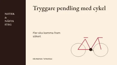 Tryggare cykelpendling