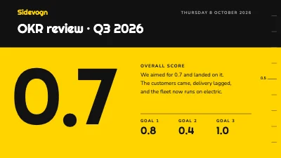 OKR review — the quarter’s goals and results