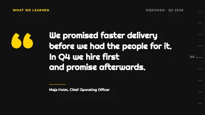 Page 6 of OKR review — the quarter’s goals and results
