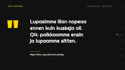Sivu 6 – OKR-katsaus — vuosineljänneksen tavoitteet ja tulokset