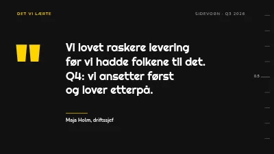 Side 6 av OKR-gjennomgang — kvartalets mål og resultater