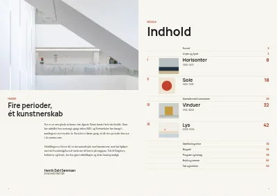 Side 2–3 af Udstillingskatalog for kunstmuseum – 64 sider