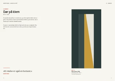 Side 38–39 af Udstillingskatalog for kunstmuseum – 64 sider
