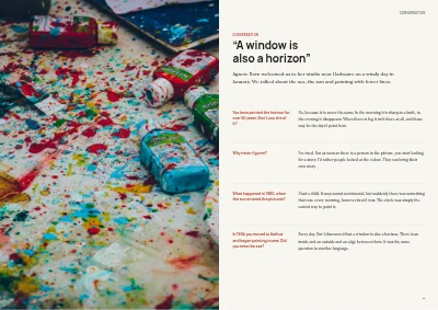 Pages 28–29 of Exhibition catalogue for an art museum – 64 pages