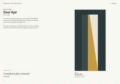 Pages 38–39 of Exhibition catalogue for an art museum – 64 pages