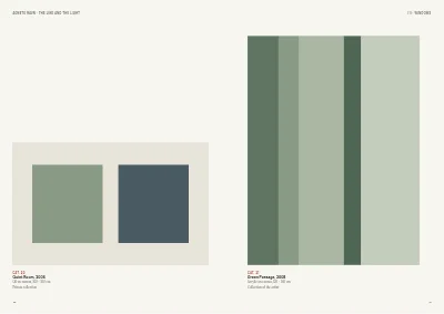 Pages 40–41 of Exhibition catalogue for an art museum – 64 pages
