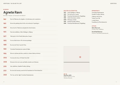 Pages 56–57 of Exhibition catalogue for an art museum – 64 pages