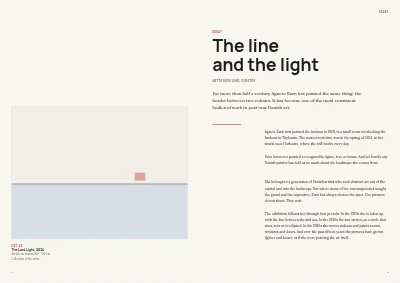 Pages 4–5 of Exhibition catalogue for an art museum – 64 pages