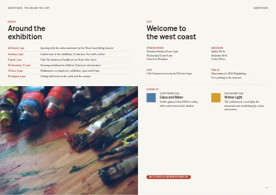 Pages 58–59 of Exhibition catalogue for an art museum – 64 pages