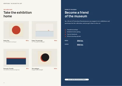 Pages 60–61 of Exhibition catalogue for an art museum – 64 pages