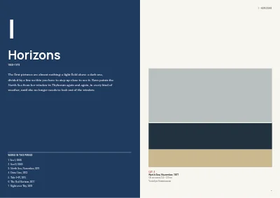 Pages 8–9 of Exhibition catalogue for an art museum – 64 pages