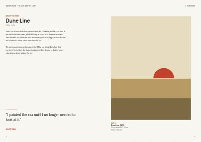 Pages 14–15 of Exhibition catalogue for an art museum – 64 pages