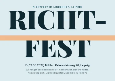 Richtfest — der letzte Balken