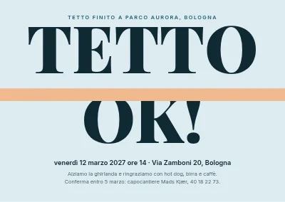 Festa del tetto — l'ultima trave