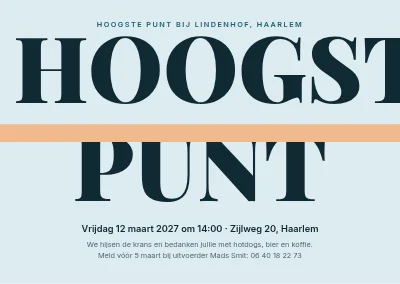 Hoogste puntfeest — de laatste balk