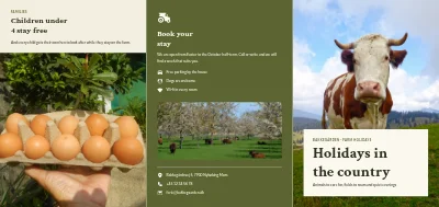 Farm holidays in the country