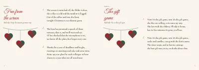 Pages 4–5 of Programme and original songs for a company Christmas party – 12 pages