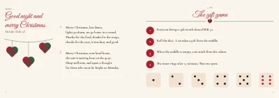 Pages 6–7 of Programme and original songs for a company Christmas party – 12 pages