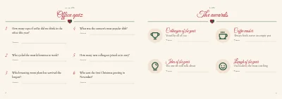 Pages 8–9 of Programme and original songs for a company Christmas party – 12 pages