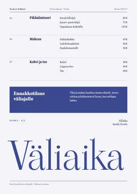 Sivu 2 – Teatteribaari — juomat ja väliaikamenu