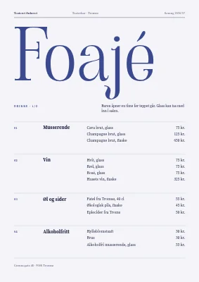 Side 1 av Teaterbar — drikke og pausemeny