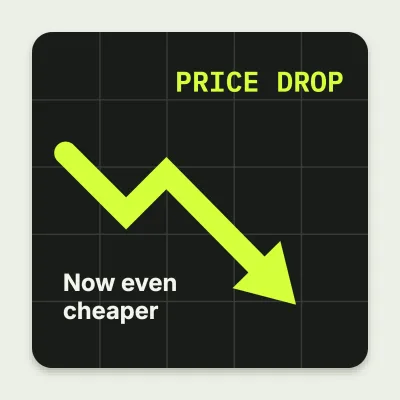 Price drop with an arrow