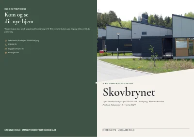 Omslag af Salgsbrochure for nybyggeri af rækkehuse – 32 sider