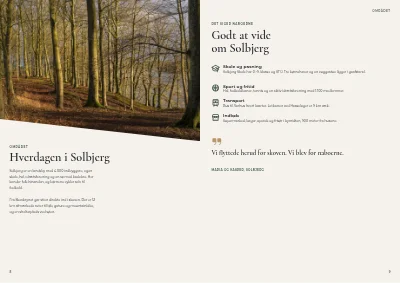 Side 8–9 af Salgsbrochure for nybyggeri af rækkehuse – 32 sider