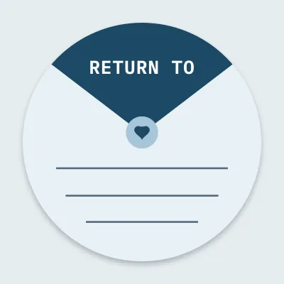 Return address, envelope