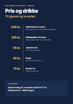 Side 2 af Julefrokost — program og menu