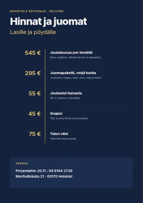 Sivu 2 – Joululounas — ohjelmarunko ja menu