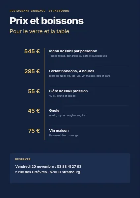 Page 2 de Déjeuner de Noël — déroulé et menu