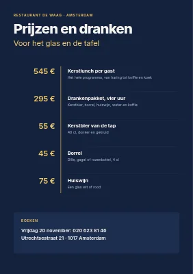 Pagina 2 van Kerstlunch — draaiboek en menu