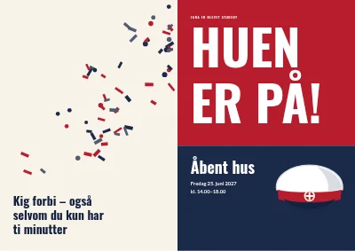 Huen er på