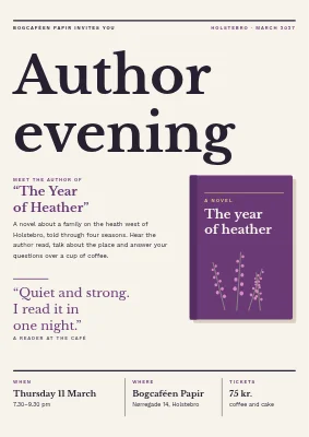 Author evening in Holstebro