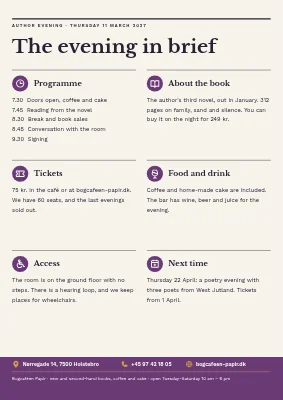 Page 2 of Author evening in Holstebro