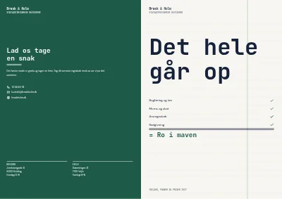 Omslag af Ydelsesbrochure for revisionsfirma – 12 sider