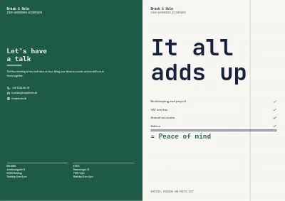 Umschlag von Services brochure for an accountancy firm – 12 pages