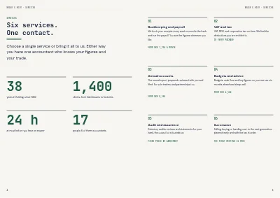 Seiten 4–5 von Services brochure for an accountancy firm – 12 pages