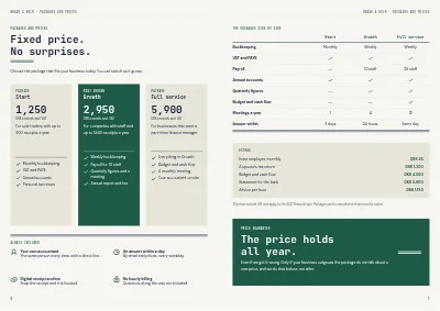 Seiten 6–7 von Services brochure for an accountancy firm – 12 pages
